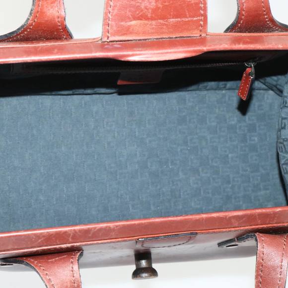 GUCCI Hand Bag Leather Brown Auth bs6691 - Picture 11 of 16